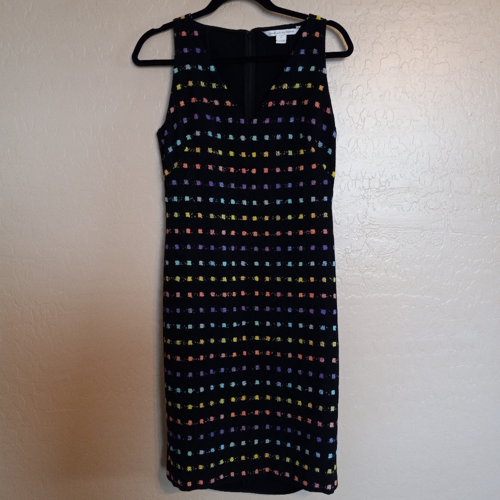 Diane Von Furstenberg Minetta Rainbow Multicolor Sheath Dress